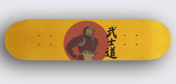 Skateboard Illustration Samurai